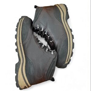 TIMBERLAND HIKING BOOTS BROWN FULL GRAIN KID/JUNIOR SIZE 7